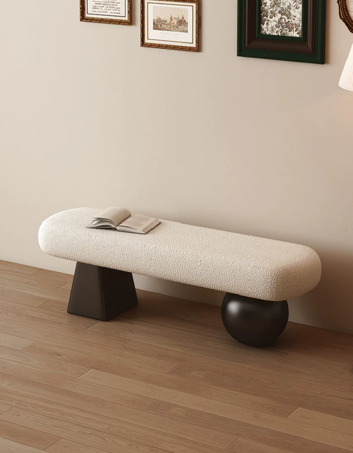 Luna Comfort Bouclé Shoe Bench