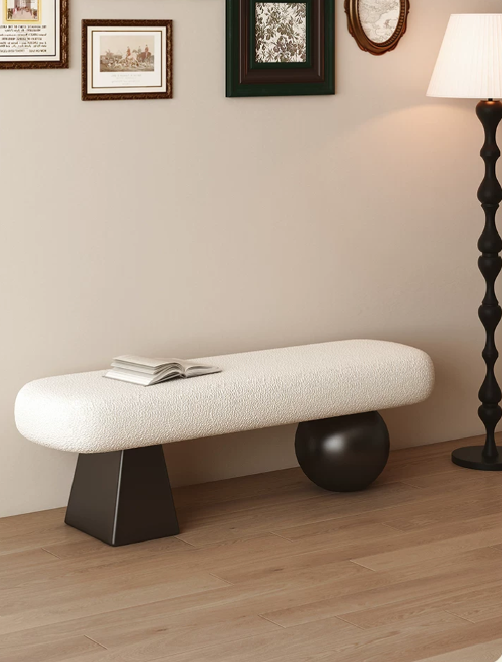 Luna Comfort Bouclé Shoe Bench