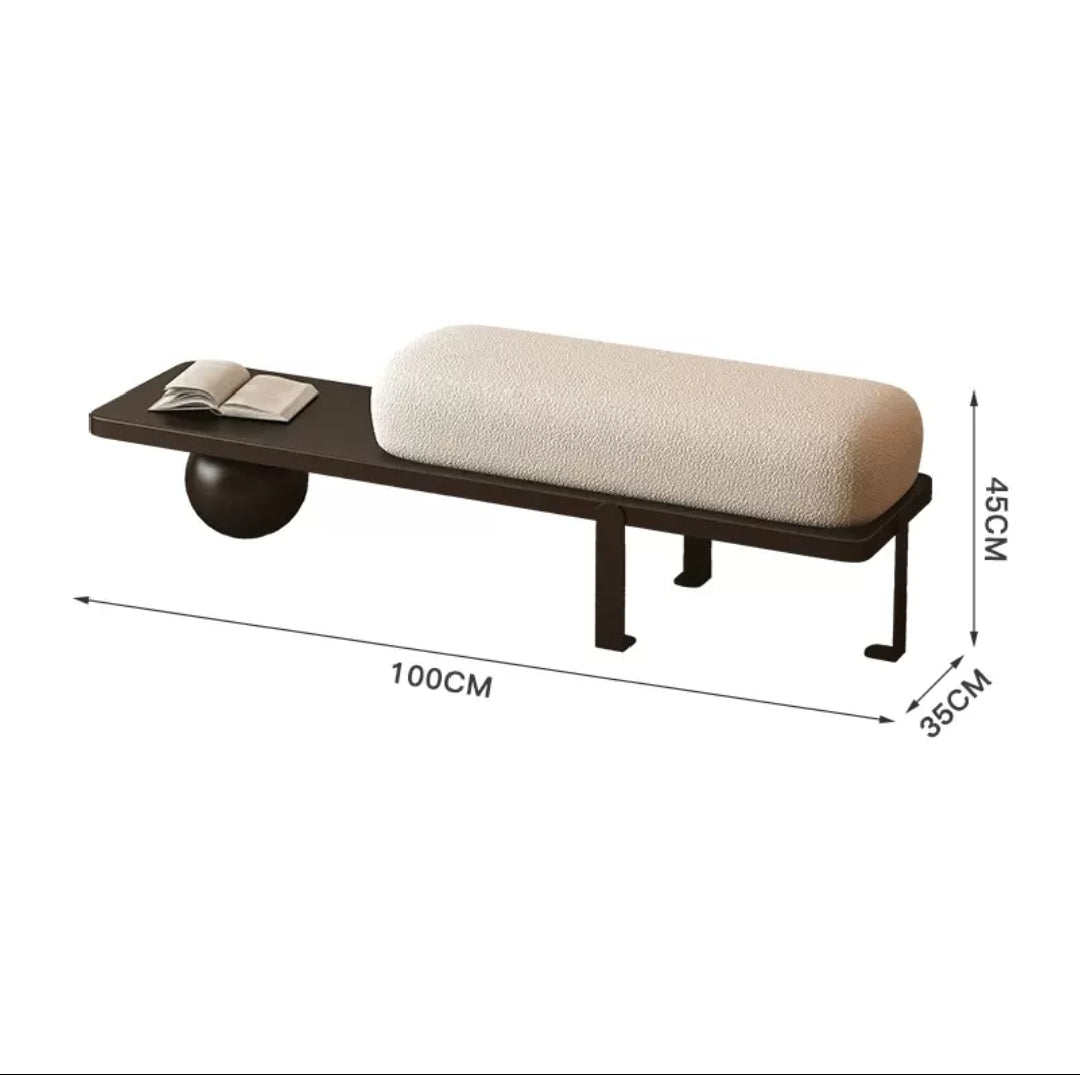 Luna Comfort Bouclé Shoe Bench