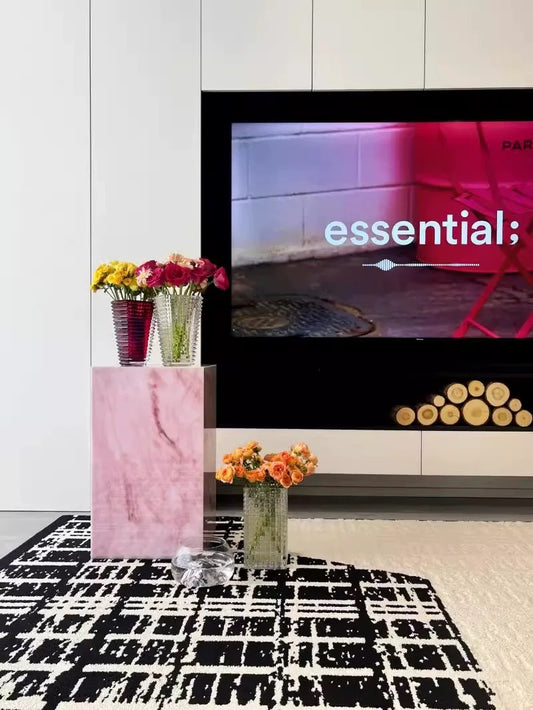Rosé Luxe Acrylic Side Table