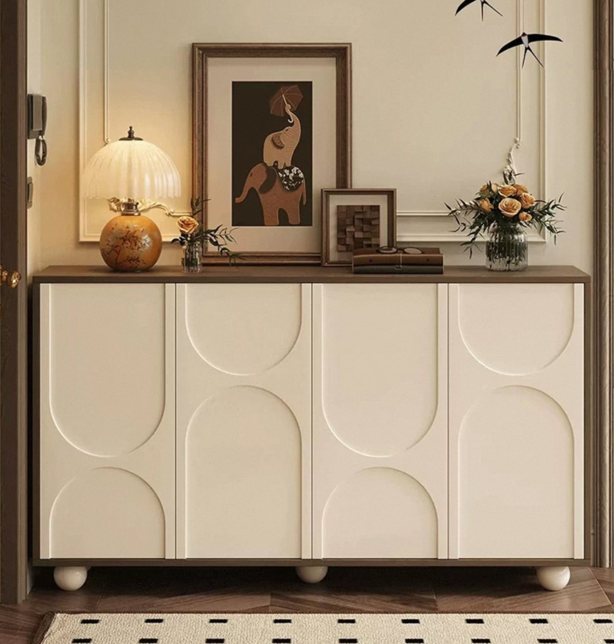 LunaCurve Modern Shoe & Storage Cabinet