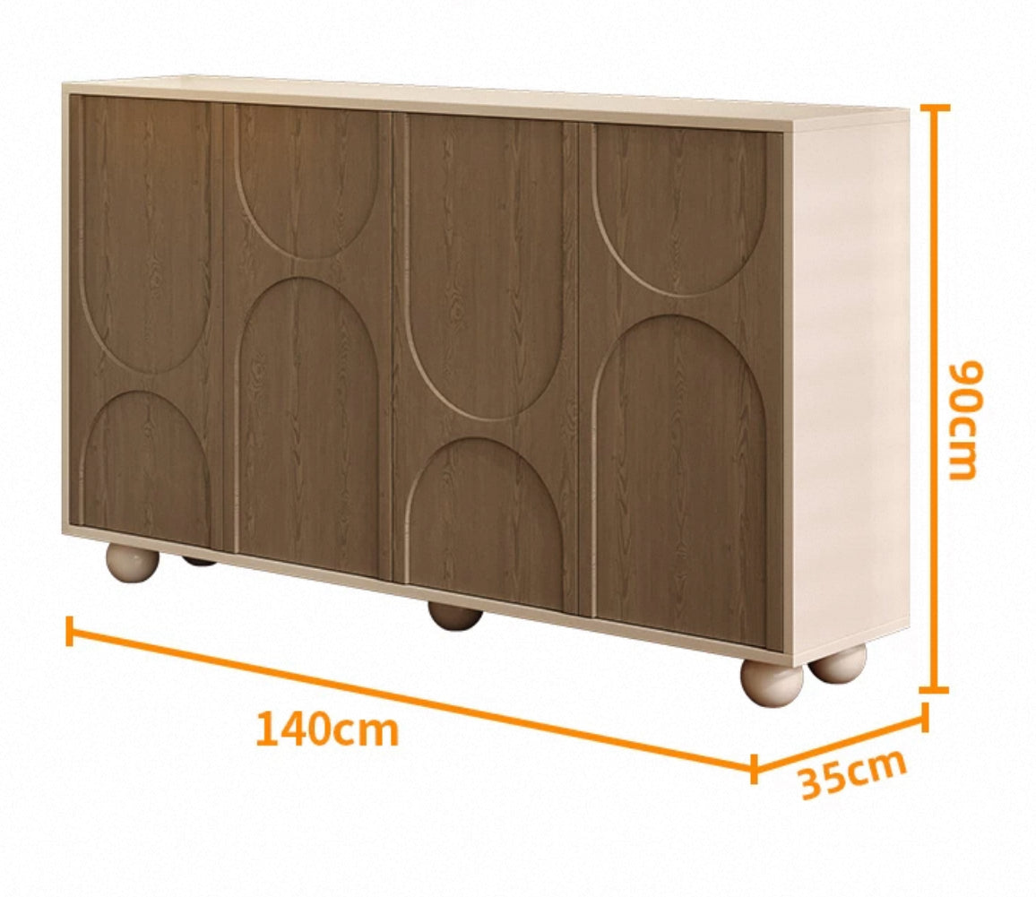 LunaCurve Modern Shoe & Storage Cabinet