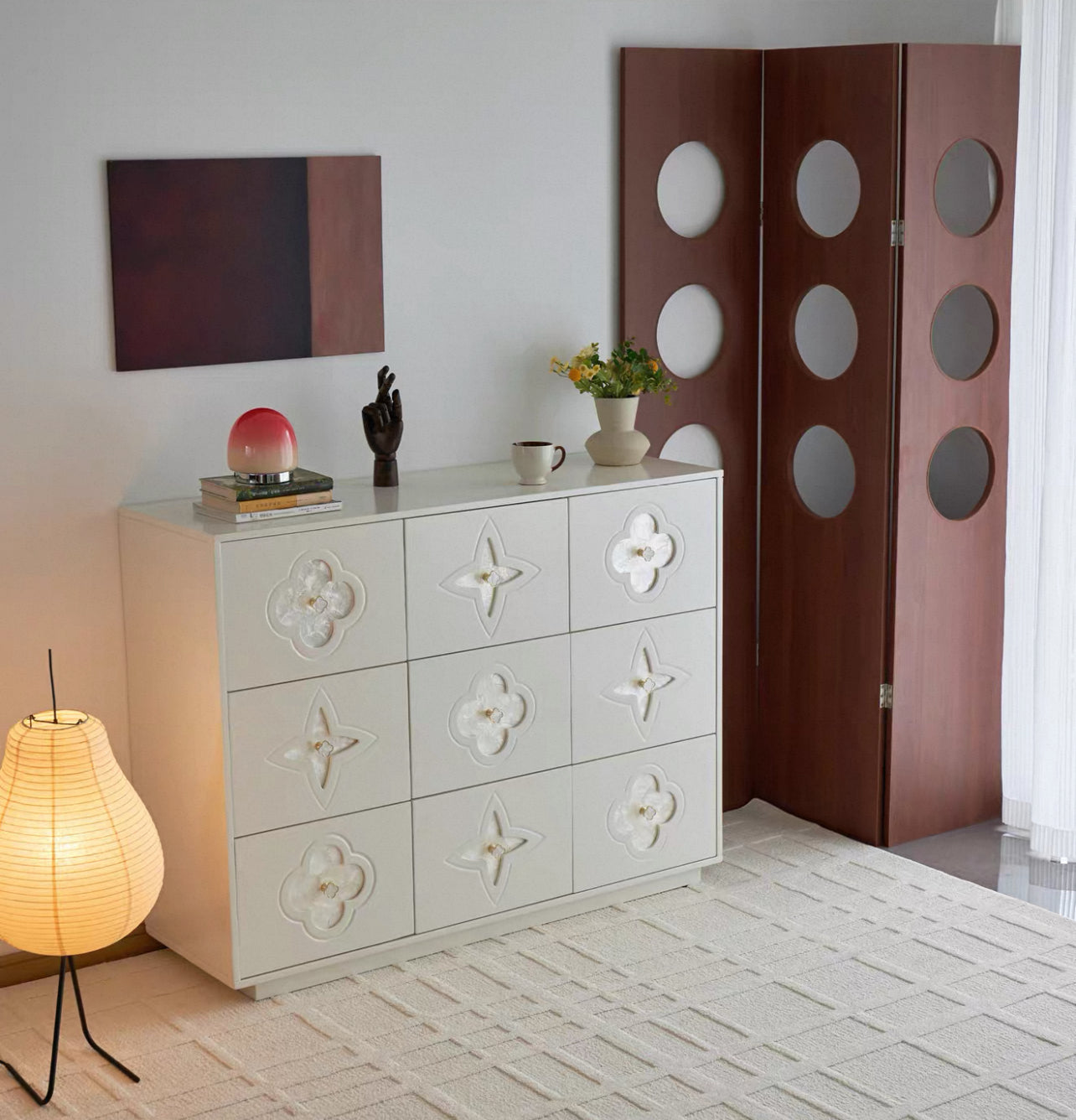 Aurora Shell Nine-Drawer Cabinet