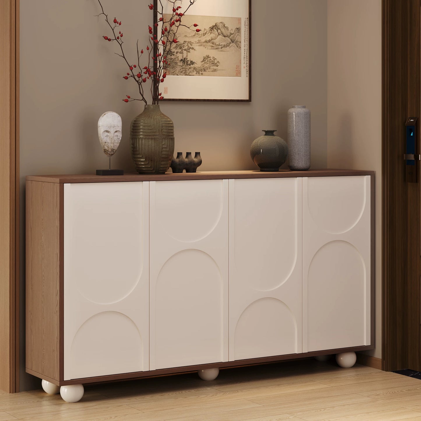 LunaCurve Modern Shoe & Storage Cabinet