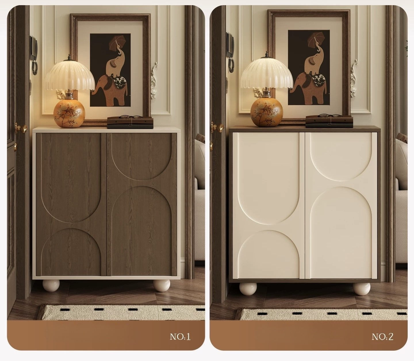 LunaCurve Modern Shoe & Storage Cabinet