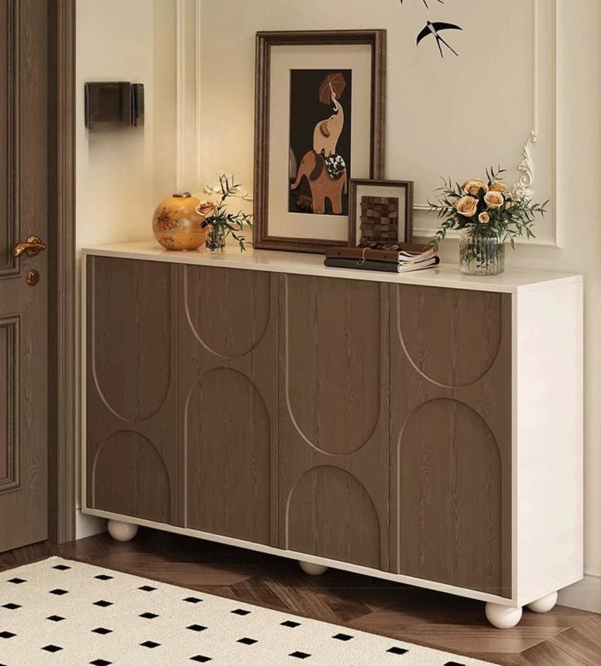 LunaCurve Modern Shoe & Storage Cabinet
