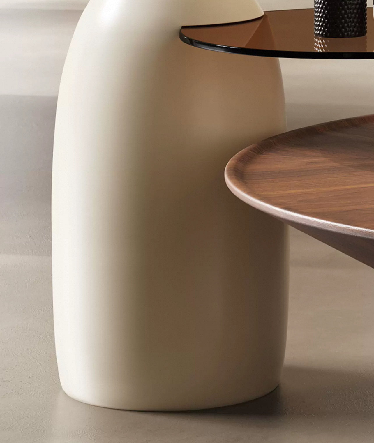 AeroWave Walnut Duo Coffee Table Set