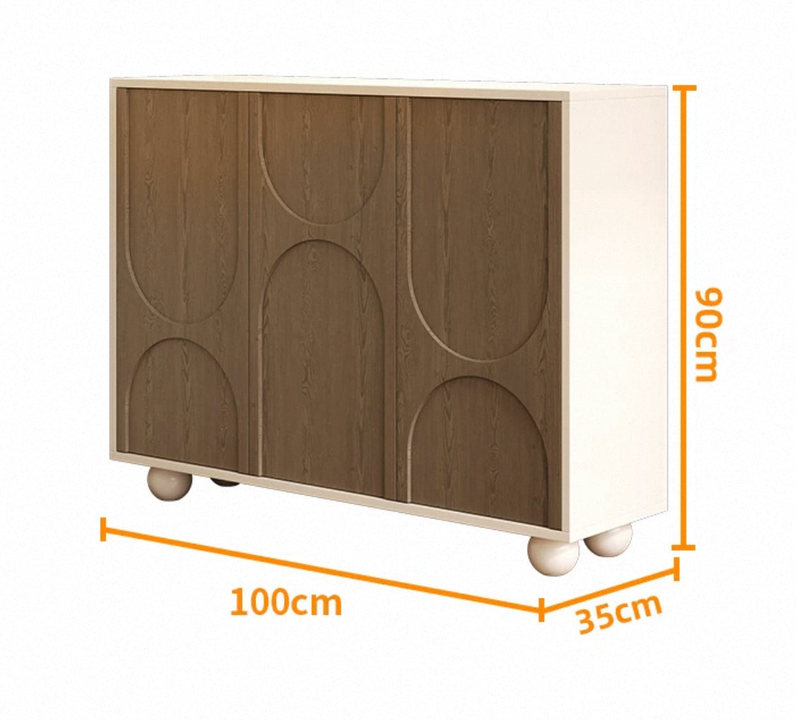 LunaCurve Modern Shoe & Storage Cabinet