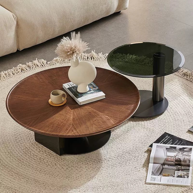 AeroWave Walnut Duo Coffee Table Set
