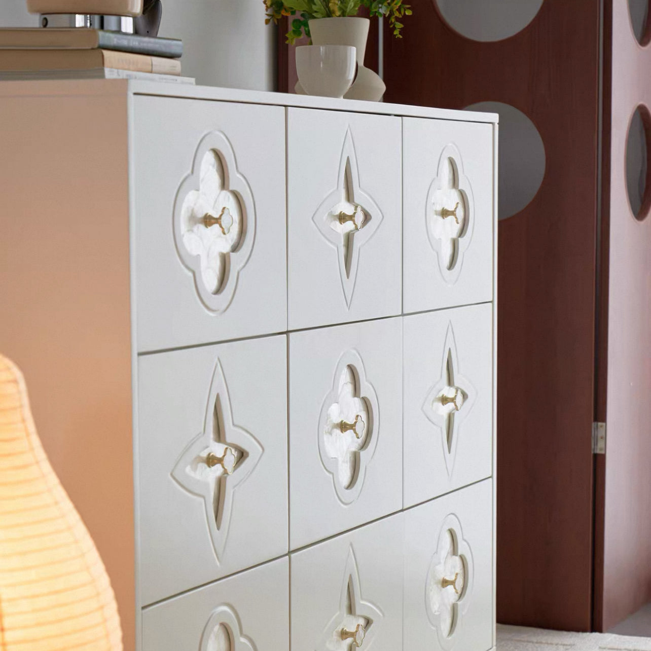 Aurora Shell Nine-Drawer Cabinet