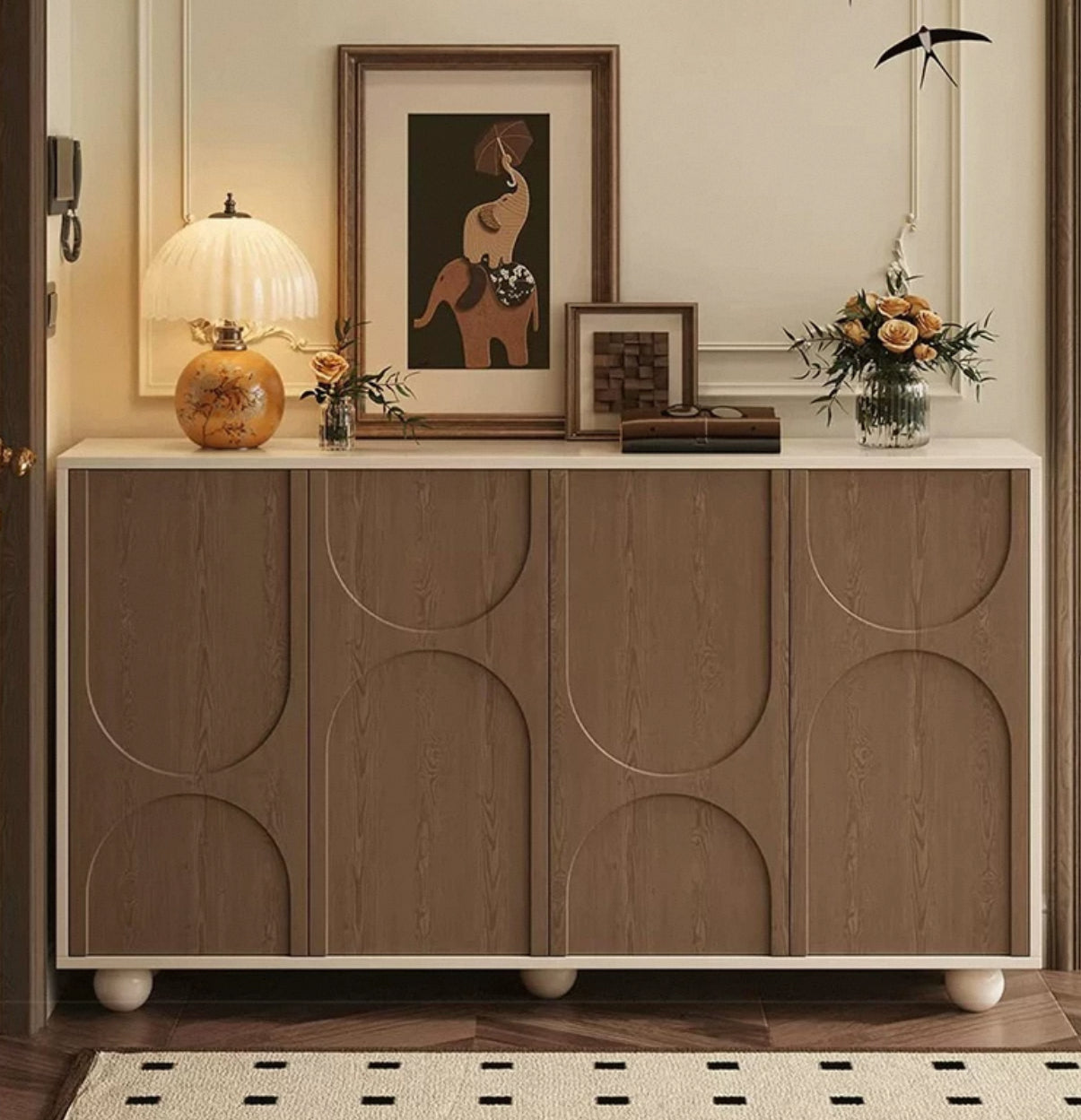 LunaCurve Modern Shoe & Storage Cabinet