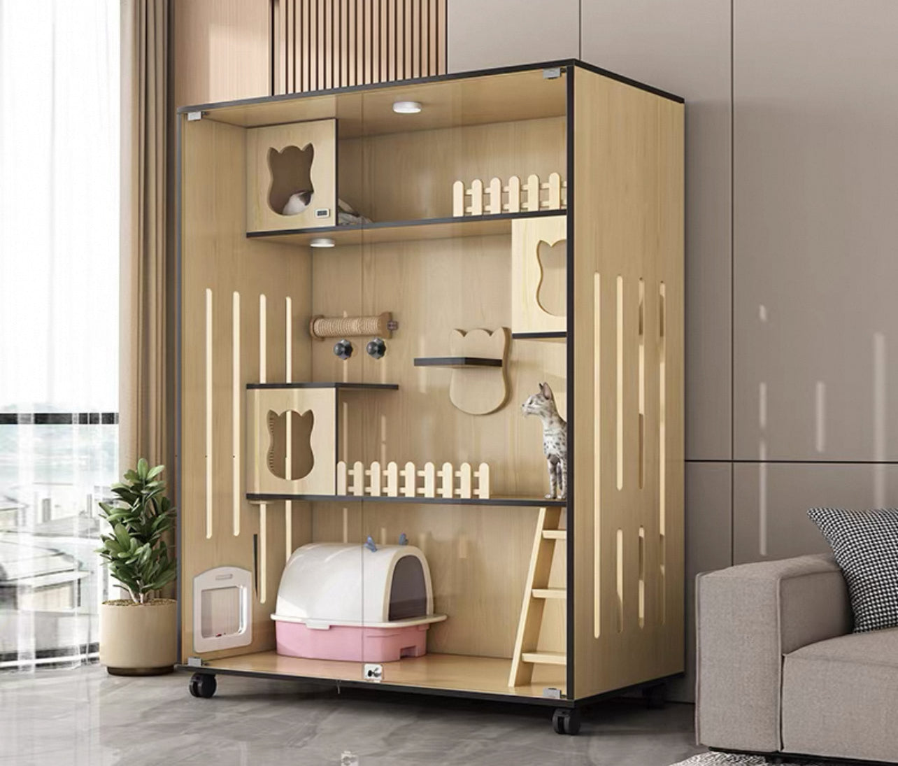 PurrNook Multi-Function Cat Cabinet