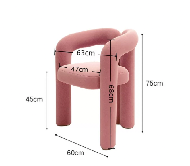 Luna Embrace™ Cream Velvet Cosmetic Chair