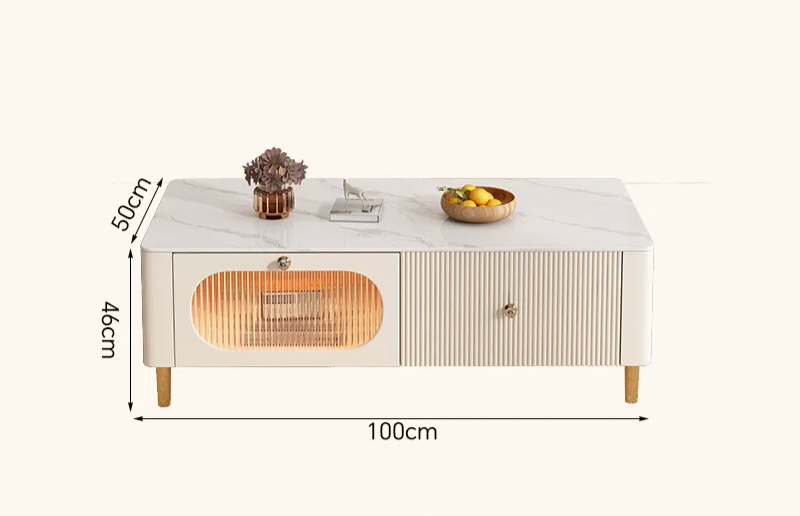 Aurora Luxe Marble TV Unit & Coffee Table Set