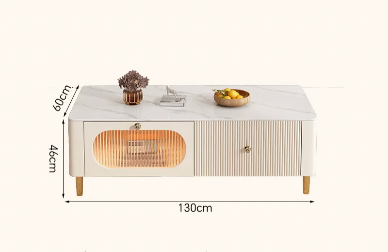 Aurora Luxe Marble TV Unit & Coffee Table Set