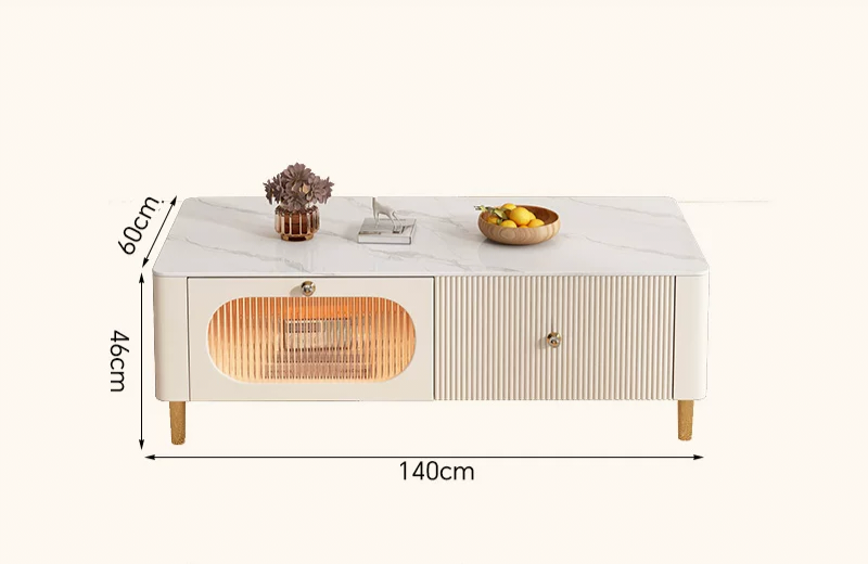 Aurora Luxe Marble TV Unit & Coffee Table Set