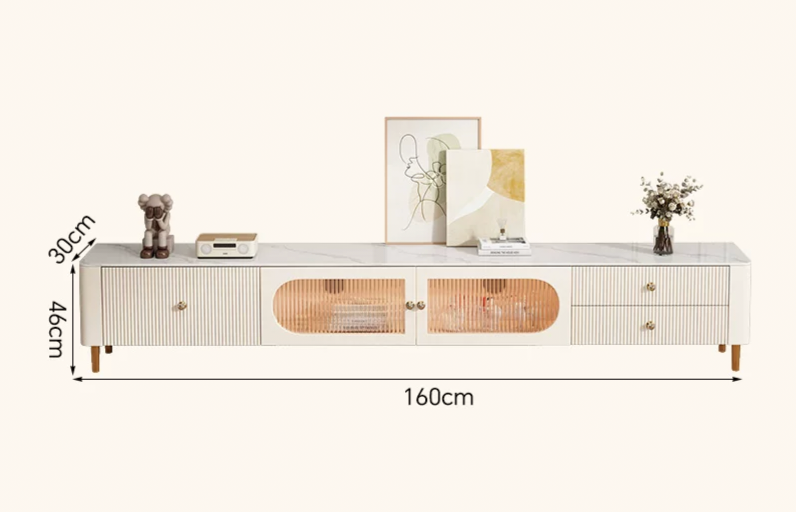 Aurora Luxe Marble TV Unit & Coffee Table Set
