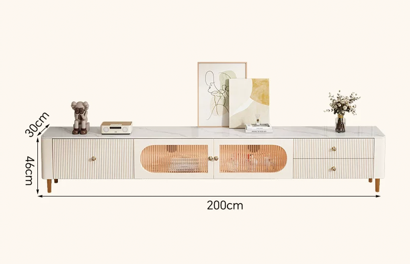 Aurora Luxe Marble TV Unit & Coffee Table Set