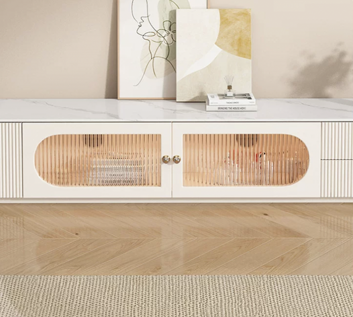 Aurora Luxe Marble TV Unit & Coffee Table Set