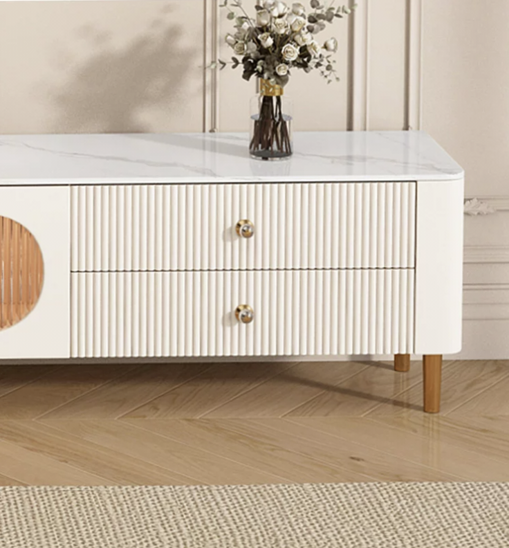 Aurora Luxe Marble TV Unit & Coffee Table Set