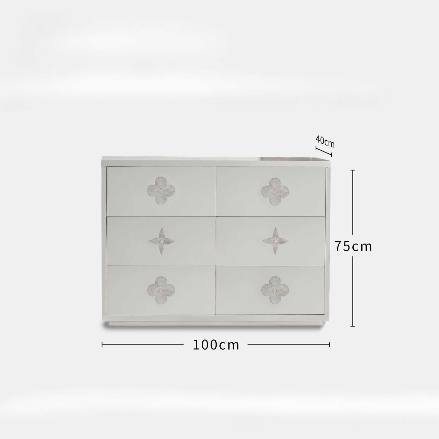 Aurora Shell Nine-Drawer Cabinet
