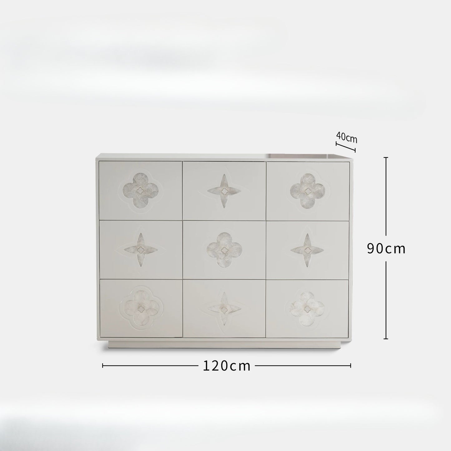 Aurora Shell Nine-Drawer Cabinet
