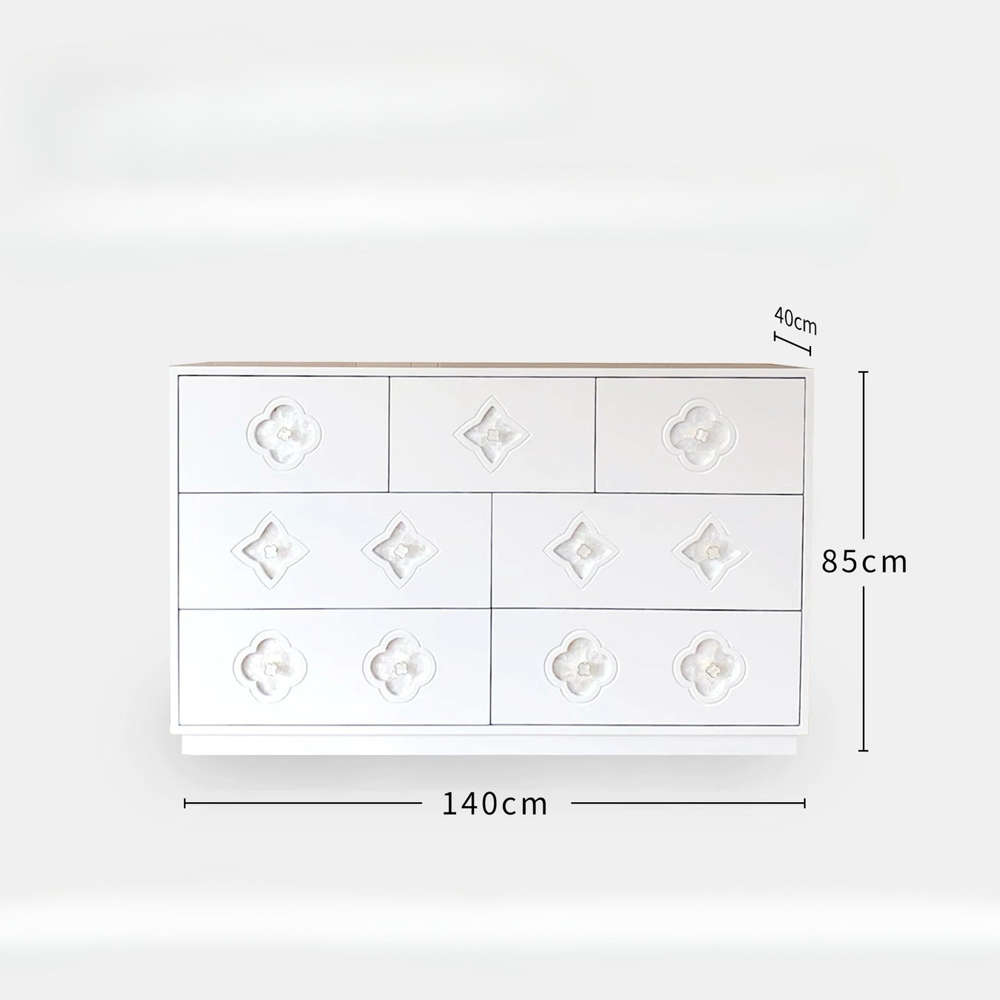 Aurora Shell Nine-Drawer Cabinet