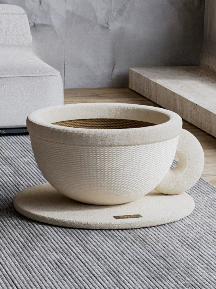 PurrBrew™ Coffee Cup Cat Scratcher & Deep Sleep Bed