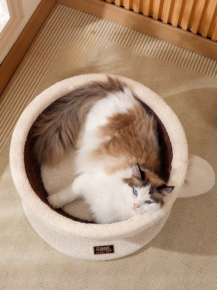PurrBrew™ Coffee Cup Cat Scratcher & Deep Sleep Bed