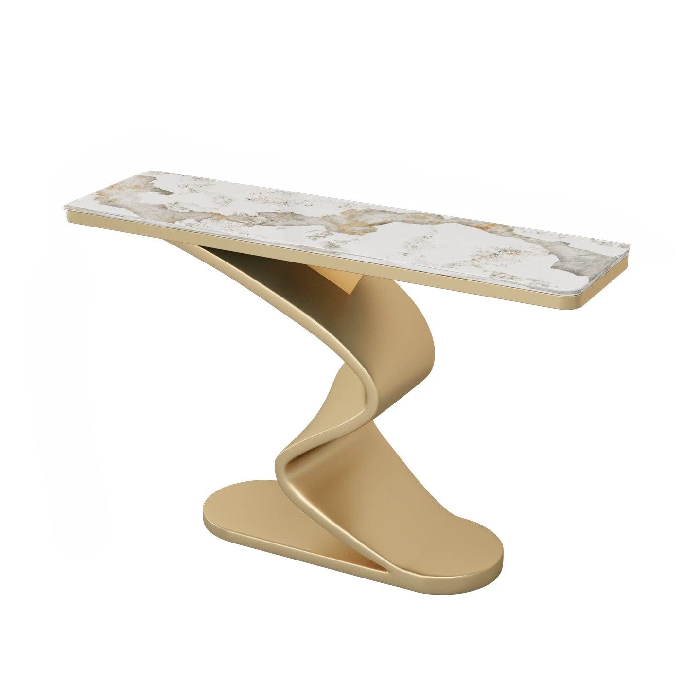 AuraCurve™ Sintered Stone Console Table