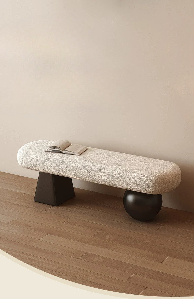 Luna Comfort Bouclé Shoe Bench