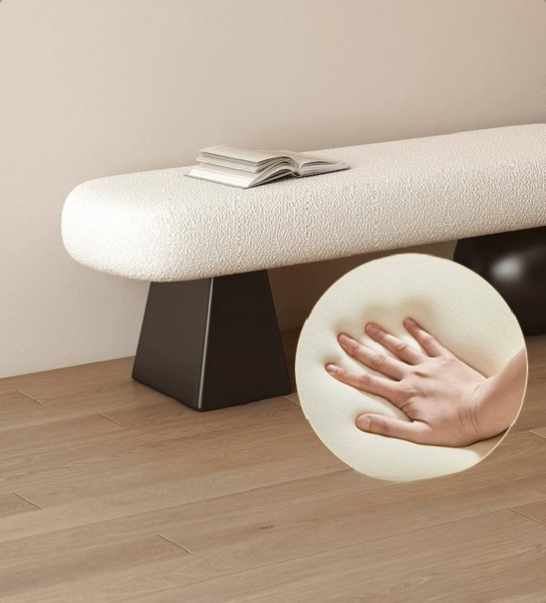 Luna Comfort Bouclé Shoe Bench