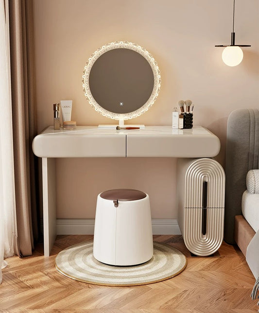 Aurora Luxe Modular Vanity Table with LED Mirror
