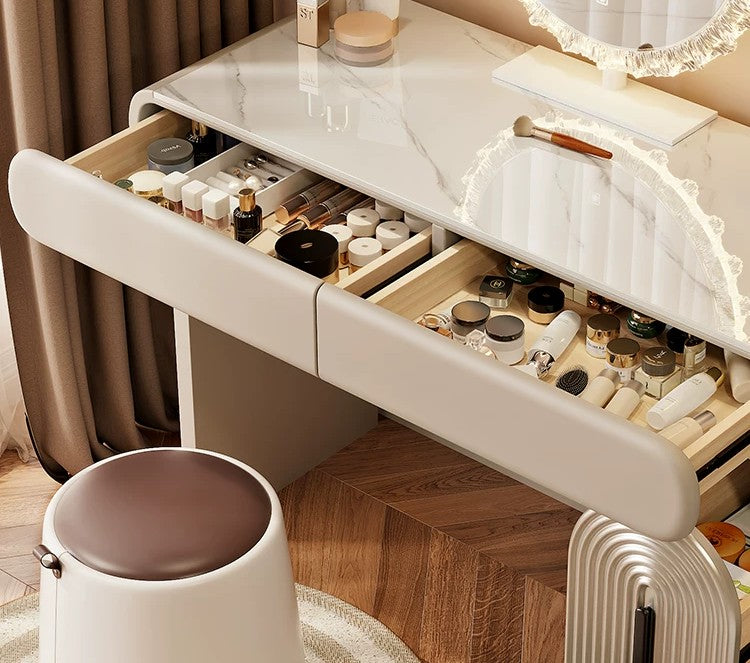 Aurora Luxe Modular Vanity Table with LED Mirror