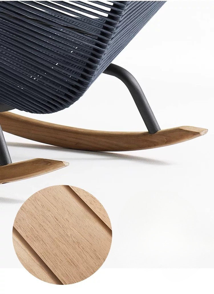Slow Life Nordic Rope Rocking Lounge Chair