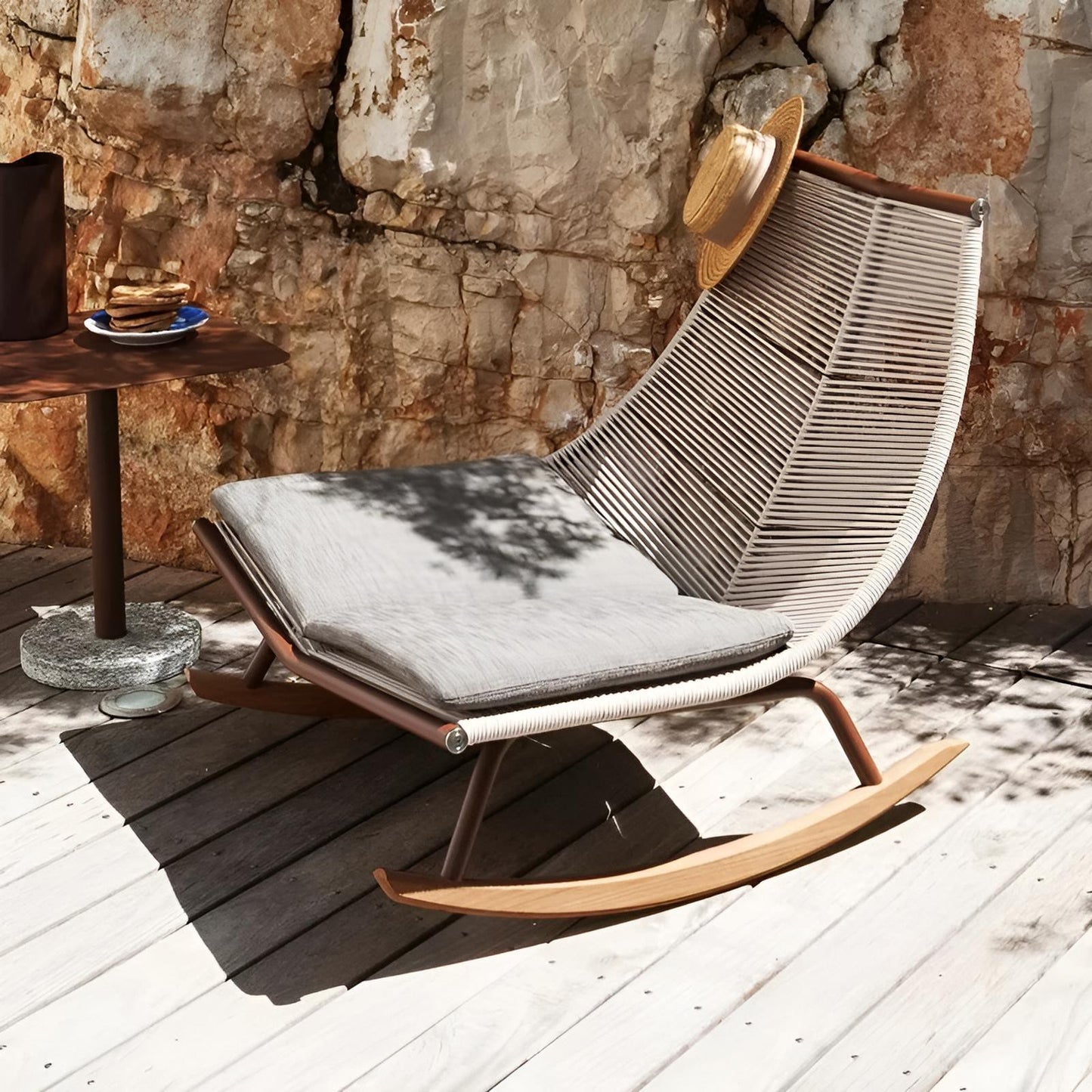Slow Life Nordic Rope Rocking Lounge Chair