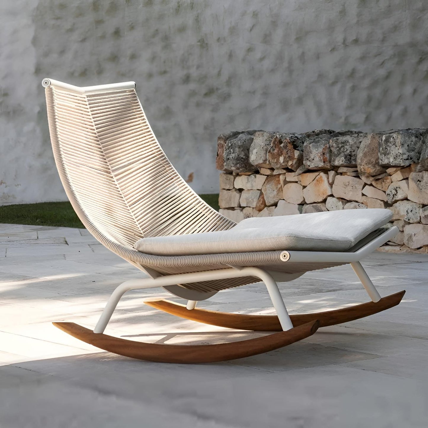 Slow Life Nordic Rope Rocking Lounge Chair