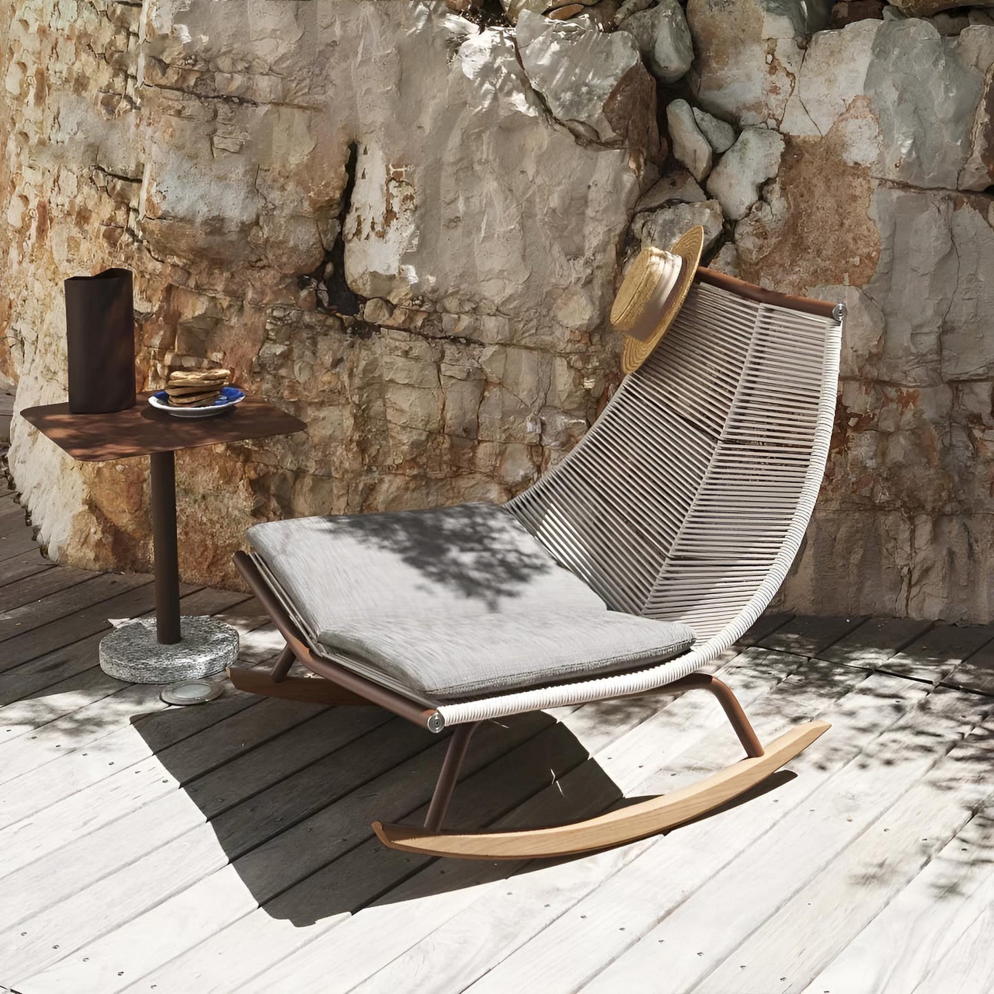 Slow Life Nordic Rope Rocking Lounge Chair
