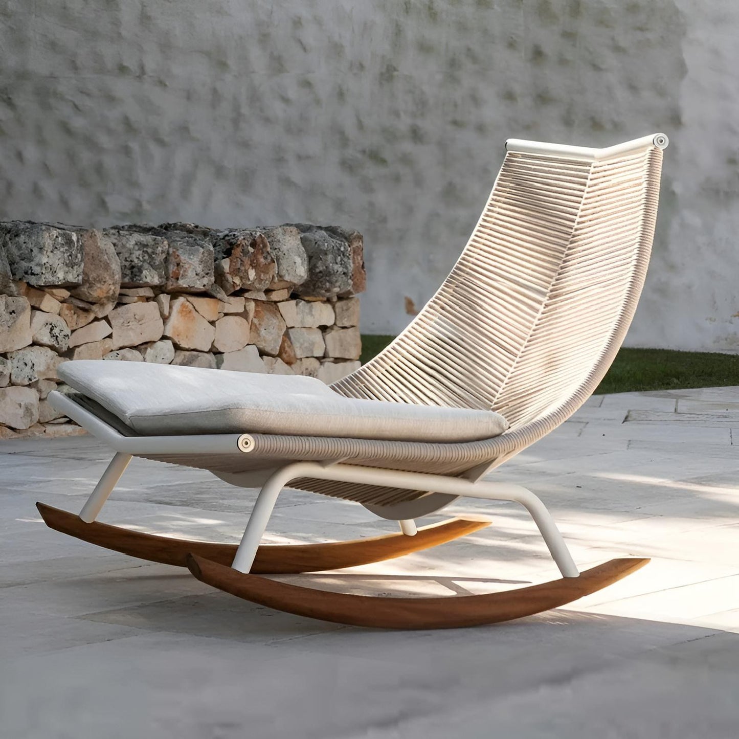 Slow Life Nordic Rope Rocking Lounge Chair