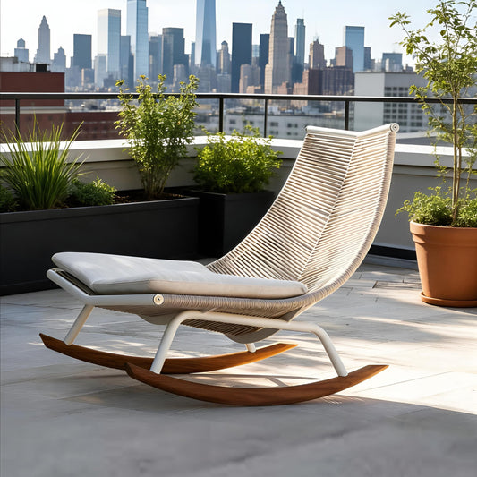 Slow Life Nordic Rope Rocking Lounge Chair