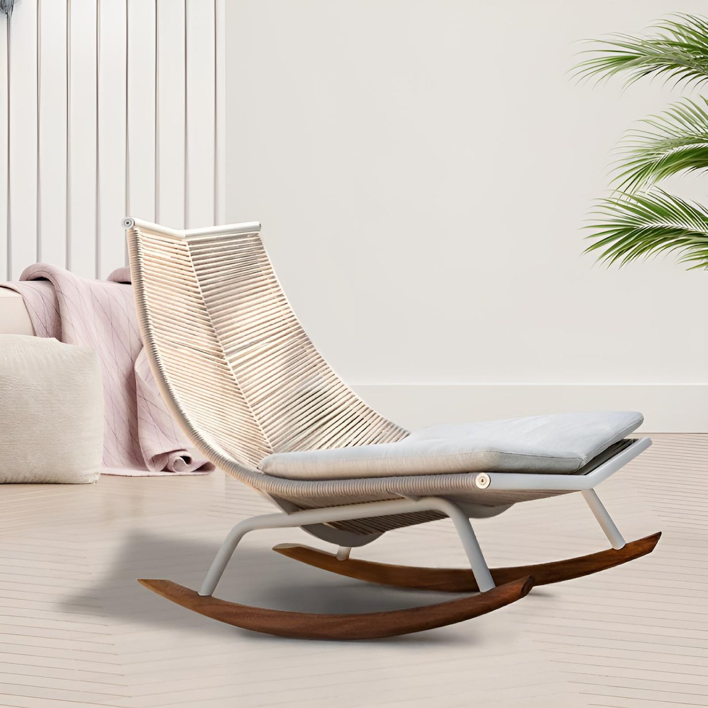 Slow Life Nordic Rope Rocking Lounge Chair