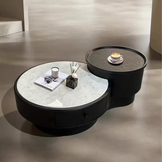 LuxeRise Marble Lift-Top Coffee Table with Hidden Storage