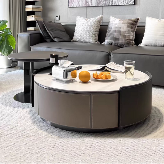 LuxeNest Dual-Tier Coffee Table Set