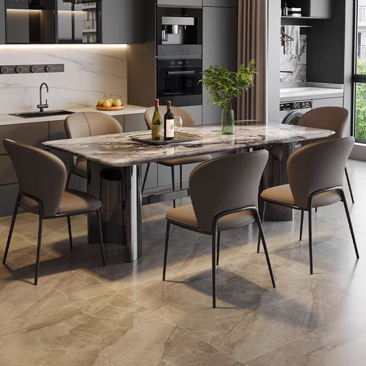Opulent Luxe Extendable Marble Dining Table