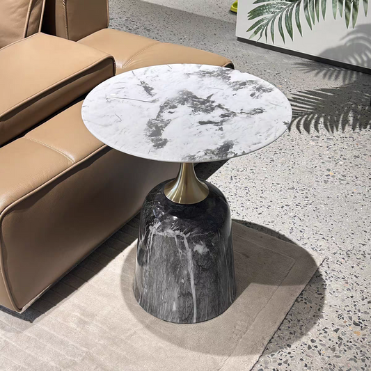 Opulent Luxe Marble Side Table