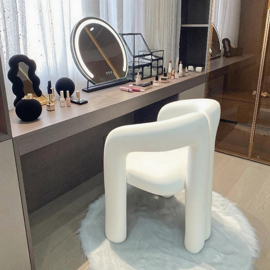 Luna Embrace™ Cream Velvet Cosmetic Chair