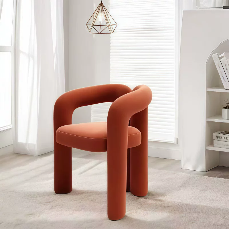 Luna Embrace™ Cream Velvet Cosmetic Chair
