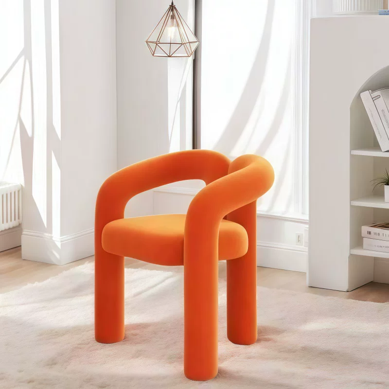 Luna Embrace™ Cream Velvet Cosmetic Chair