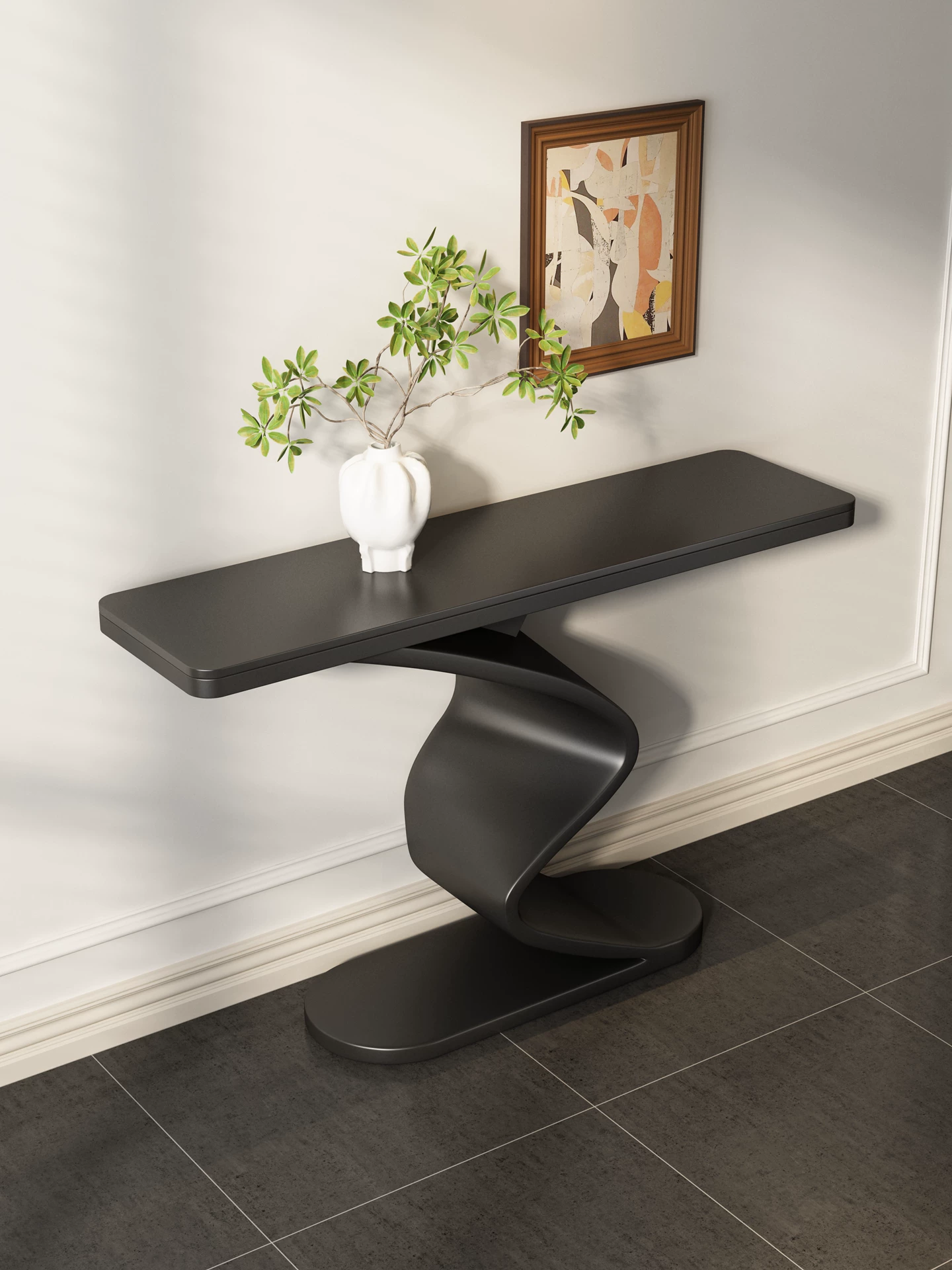 AuraCurve™ Sintered Stone Console Table