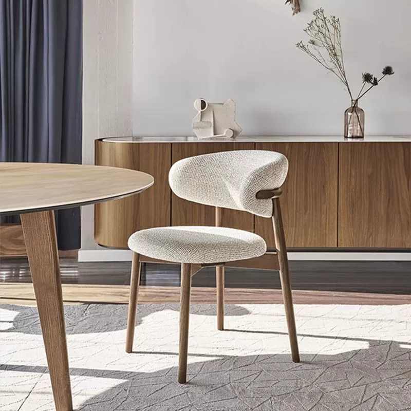 Lunara Luxe Solid Wood Fabric Dining Chair